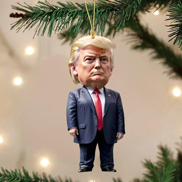 Make Christmas Great Again - Donald Trump Acrylic Ornament for Tree or Car Decor