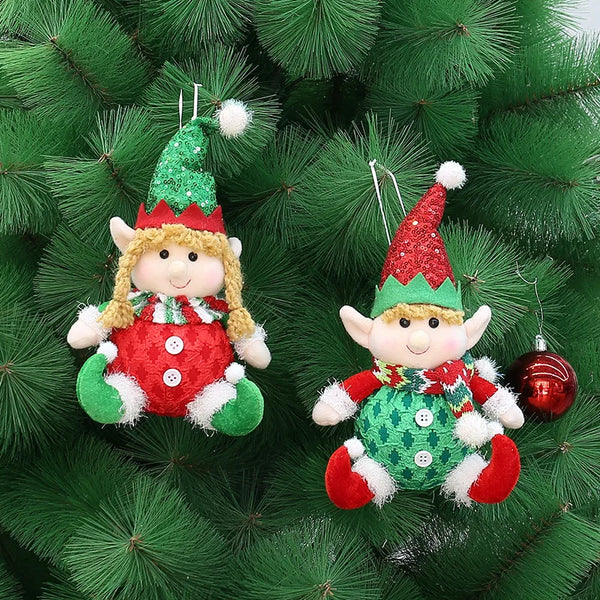 Elf Crutch Candy Pendants – Christmas Tree Ornaments, Elf Dolls for Holiday Decor and Gifts